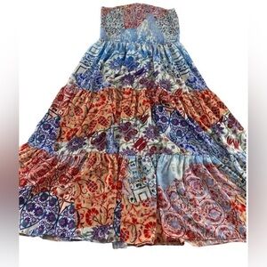 City Chic Women's Cassia Colorful Strapless Maxi Dress Ivory - L/20